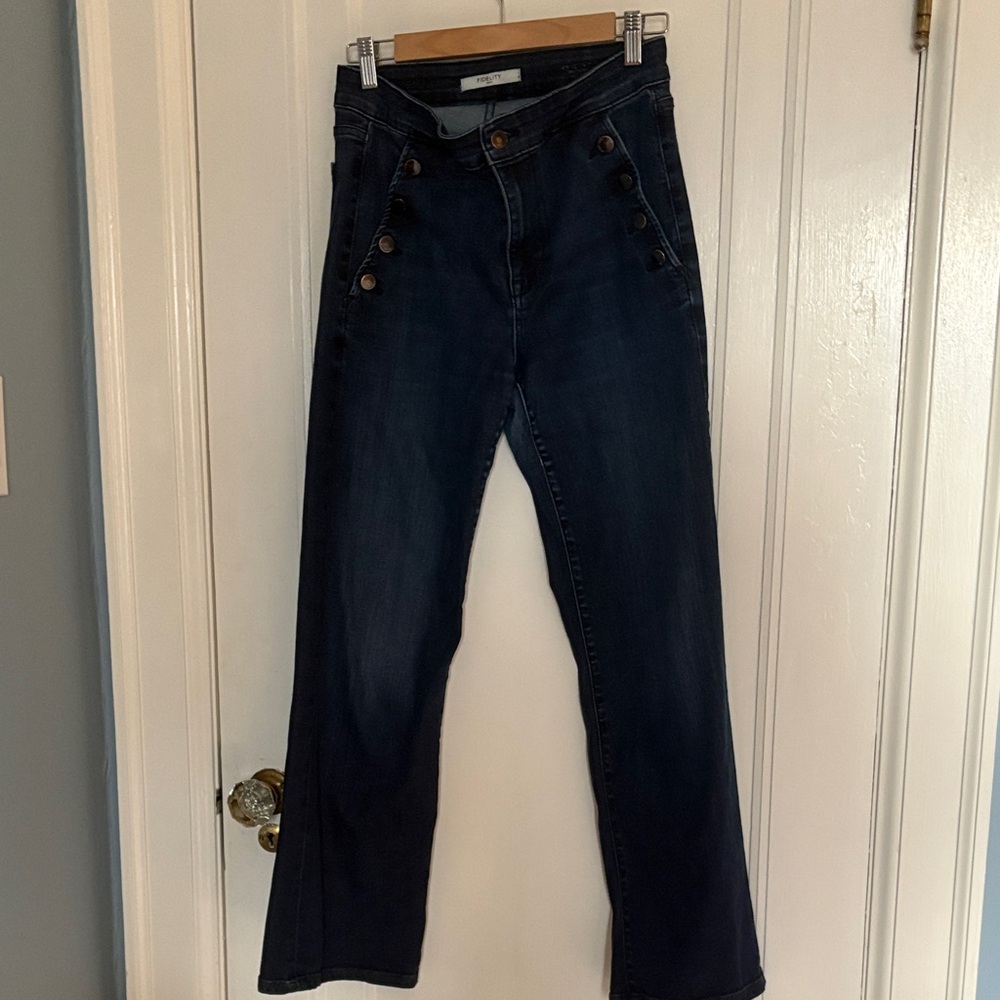 Fidelity Dark Blue Flare Jeans
